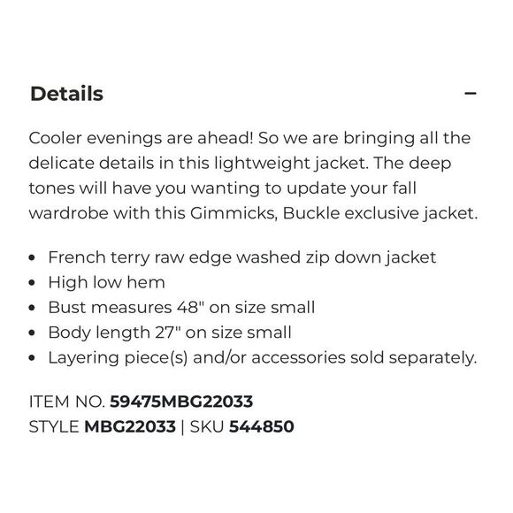 Gimmicks Buckle Lace Full Zip Cardigan Sweatshirt Mineral Wash Orange Size S - Picture 5 of 10